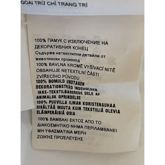 Miu Miu Womens White Button-Up Cropped Shirt With Embroidered Logo & Front Pocke - Picture 10 of 16